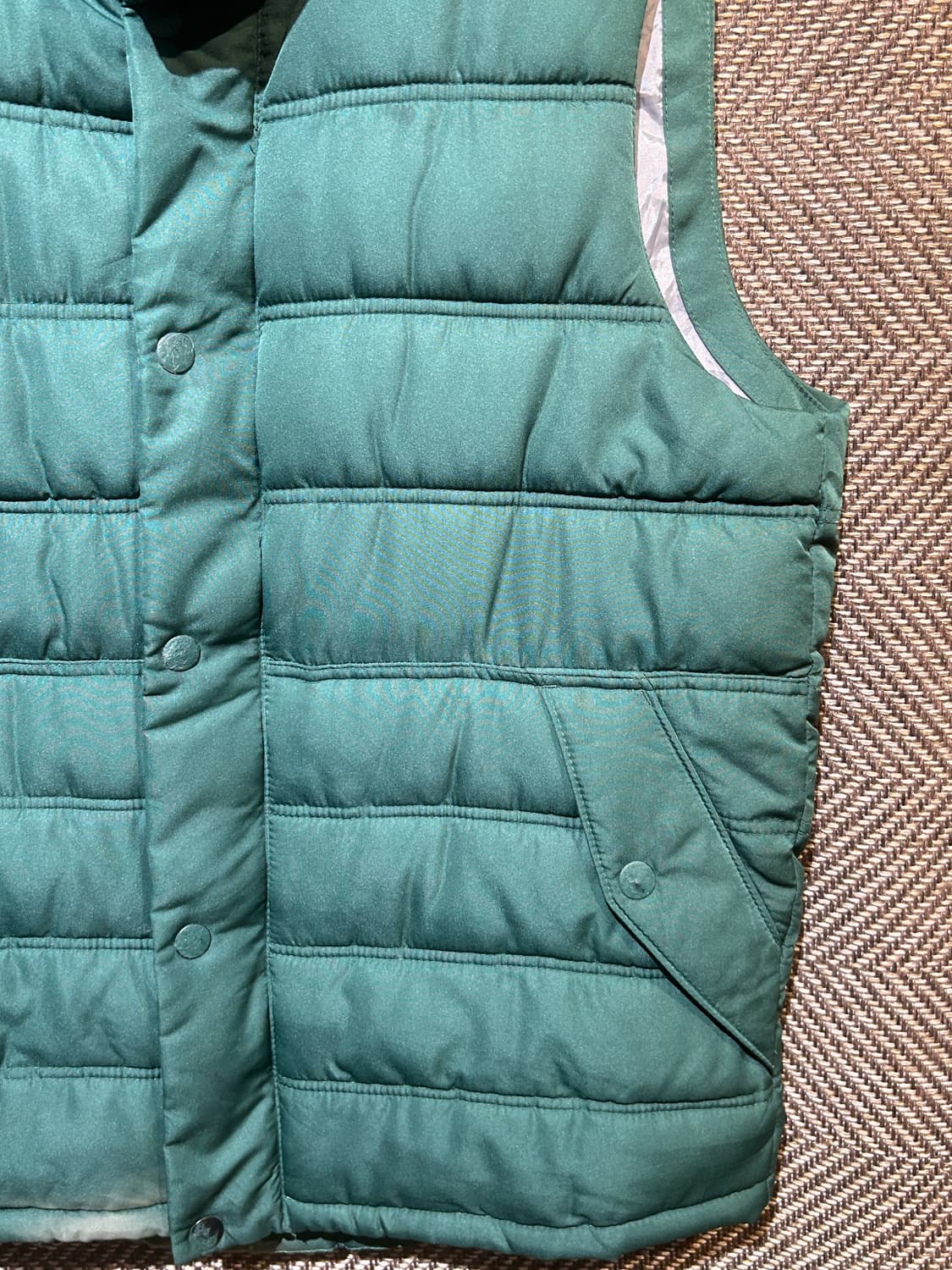 90s올드갭 패딩 베스트 빈티지그린 상품이미지6