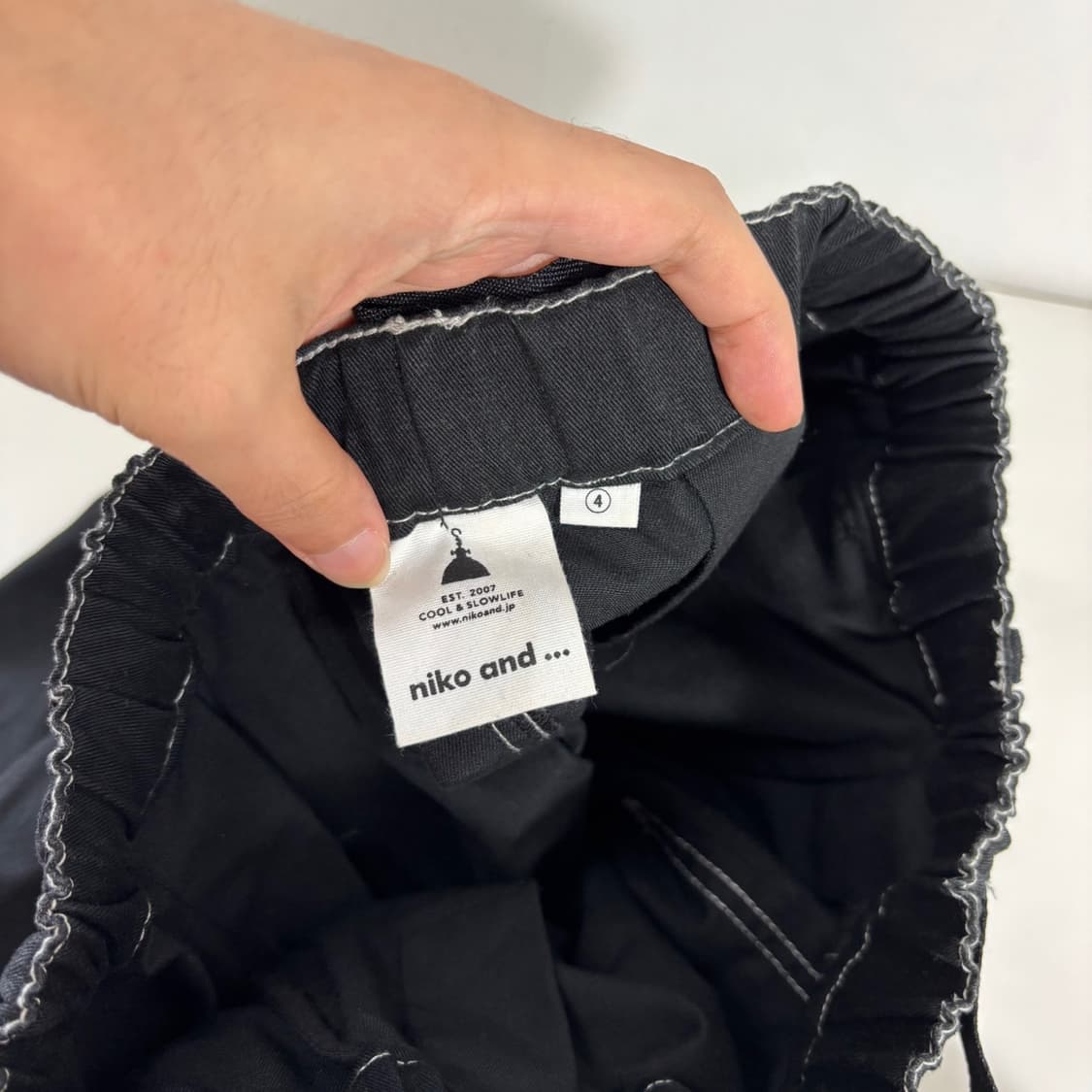우먼L-XL 니코앤드 블랙 A라인벌룬핏 면 롱스커트 상품이미지4
