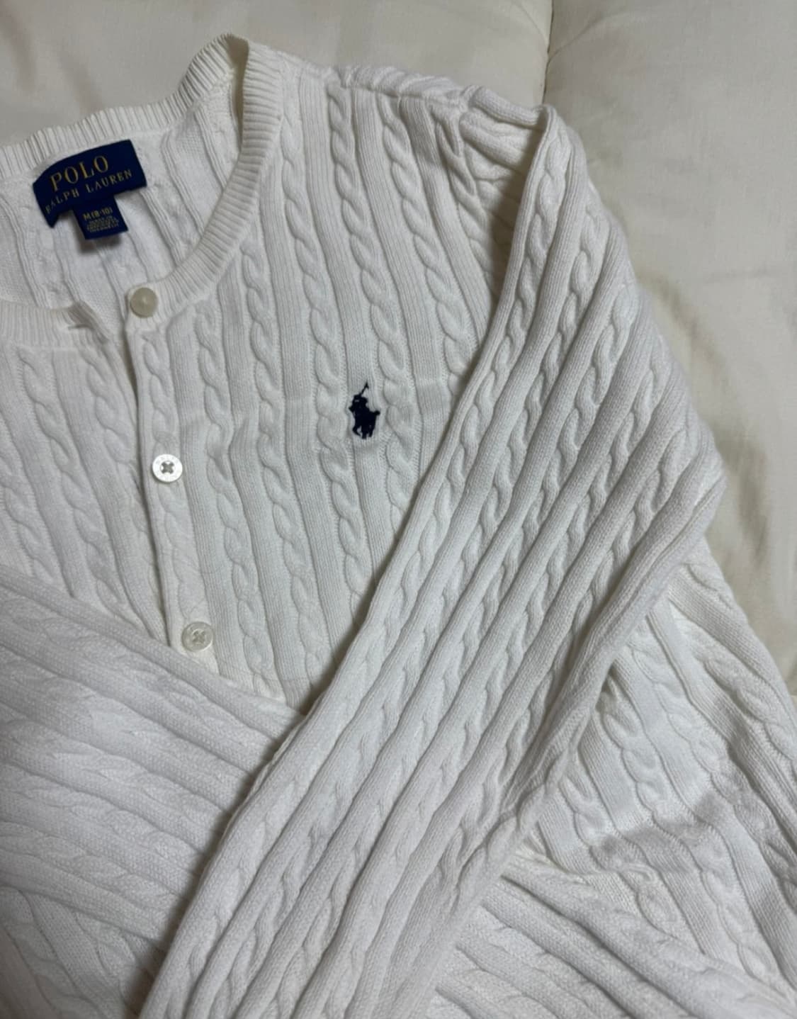 폴로 포니 꽈배기 가디건 M 상품이미지1