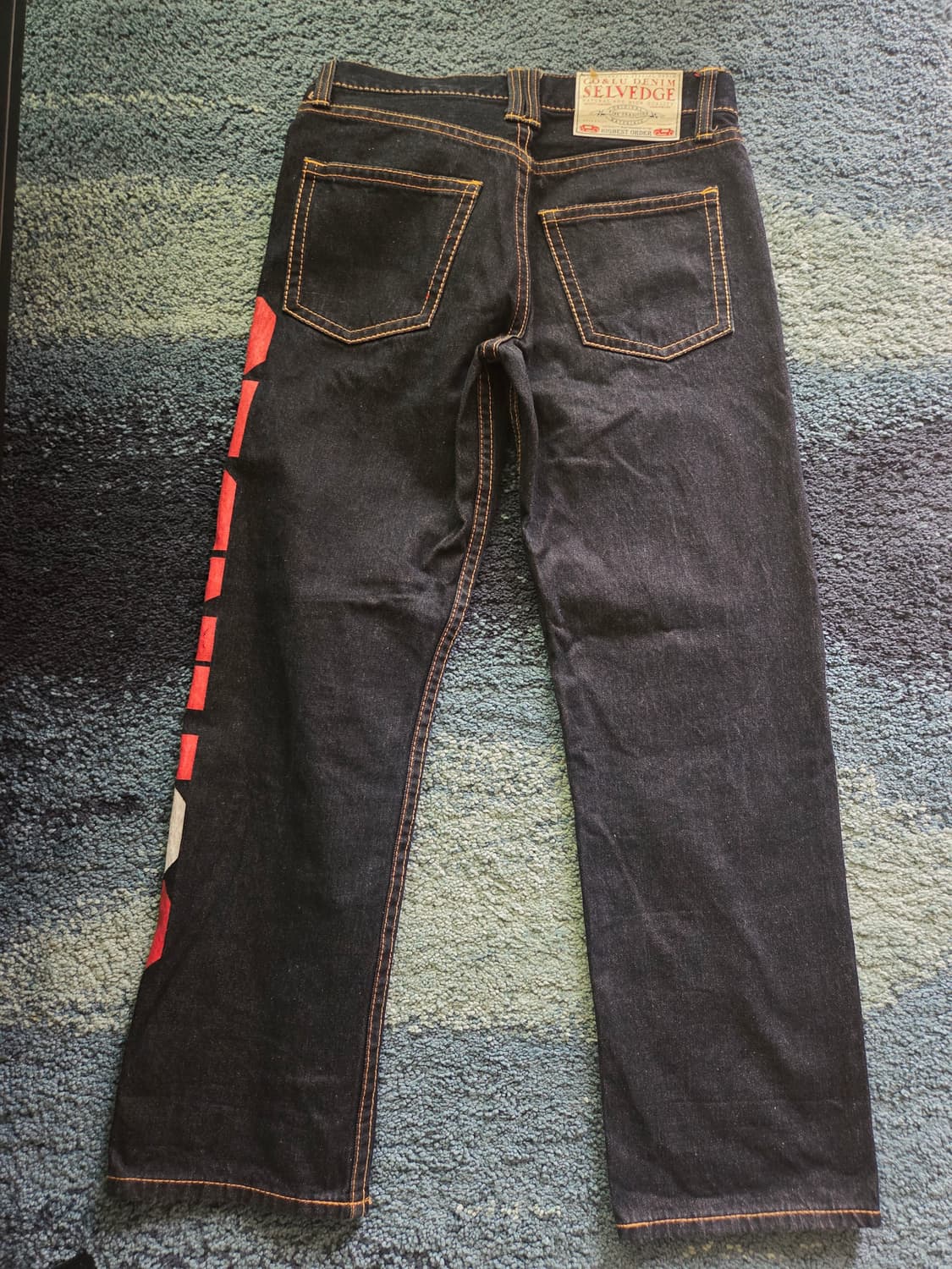 Coandlu 셀비지 프린팅 청바지 상품이미지4