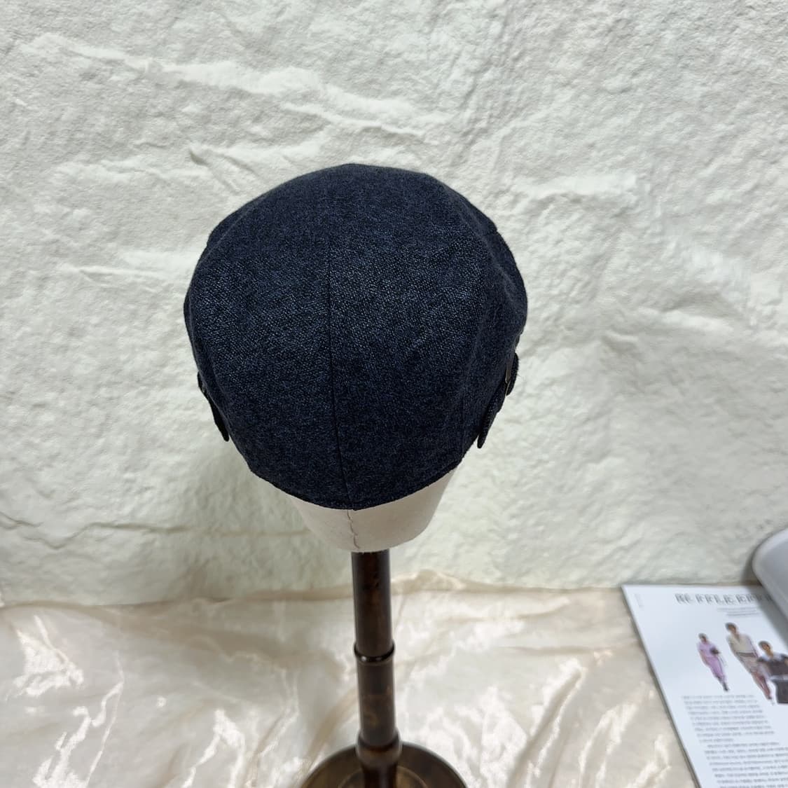 빈티지 네이비 블루 조절 앞모자 헌팅캡 상품이미지3
