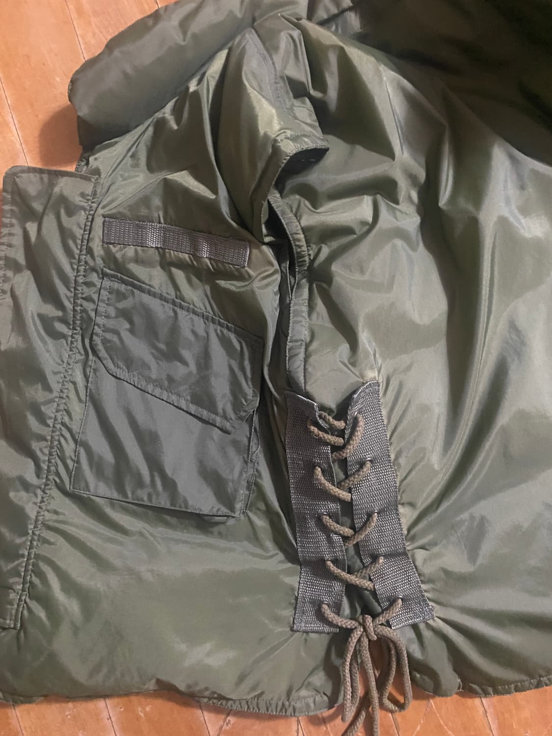 미군 밀리터리 올리브 그린 다운 패딩 조끼 L 상품이미지8