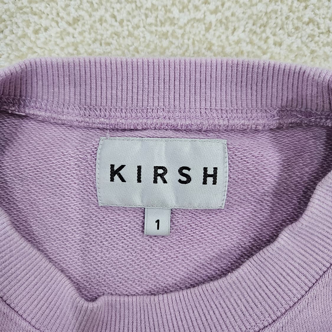 [1] 키르시 KIRSH 여성 체리 크롭 퍼플 맨투맨 1027JM2 상품이미지3