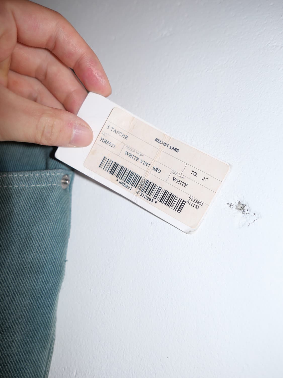 helmut lang 2000s vintage broken denim 상품이미지2
