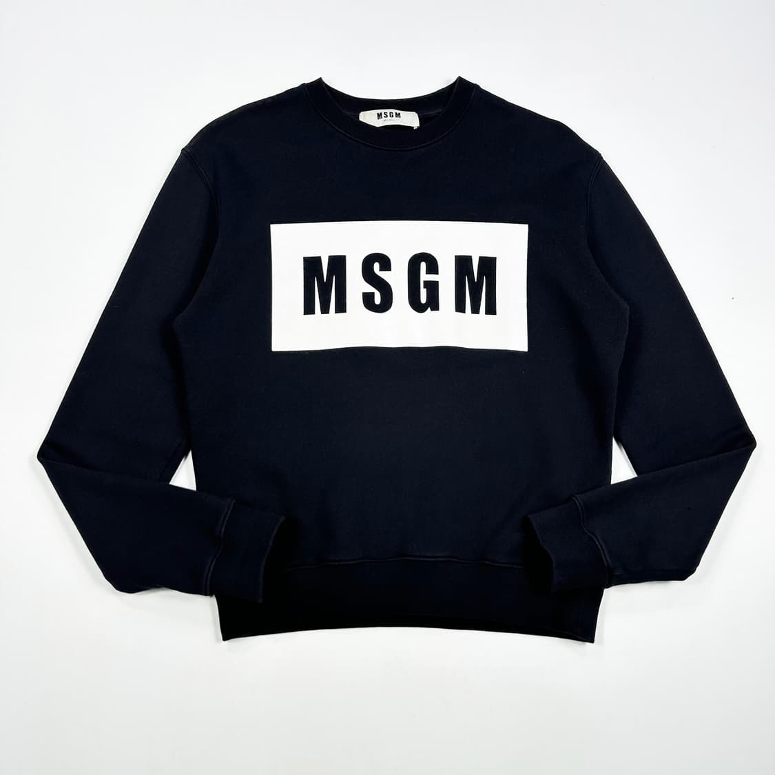 MSGM 박스로고 베이직 여성 맨투맨 블랙 여성M 상품이미지1