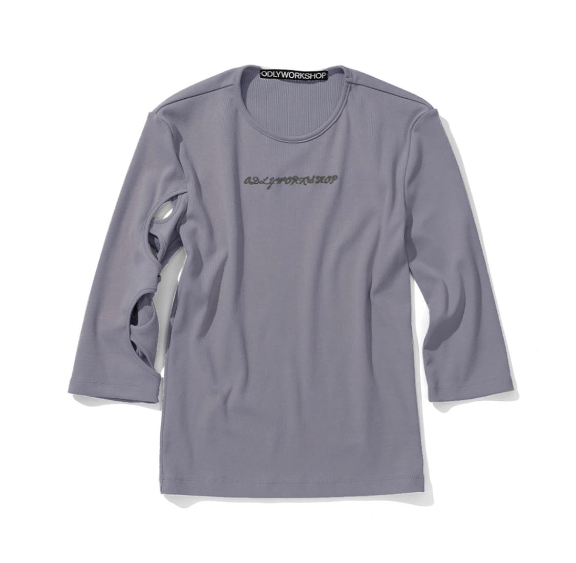 오들리워크샵 3-Quarter Cutout Tee, Periwinkle 상품이미지1