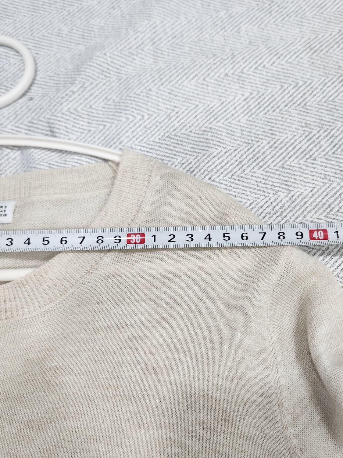 [S] ZARA 자라 레이어드 슬릿 롱 니트원피스 S 오트밀 상품이미지10