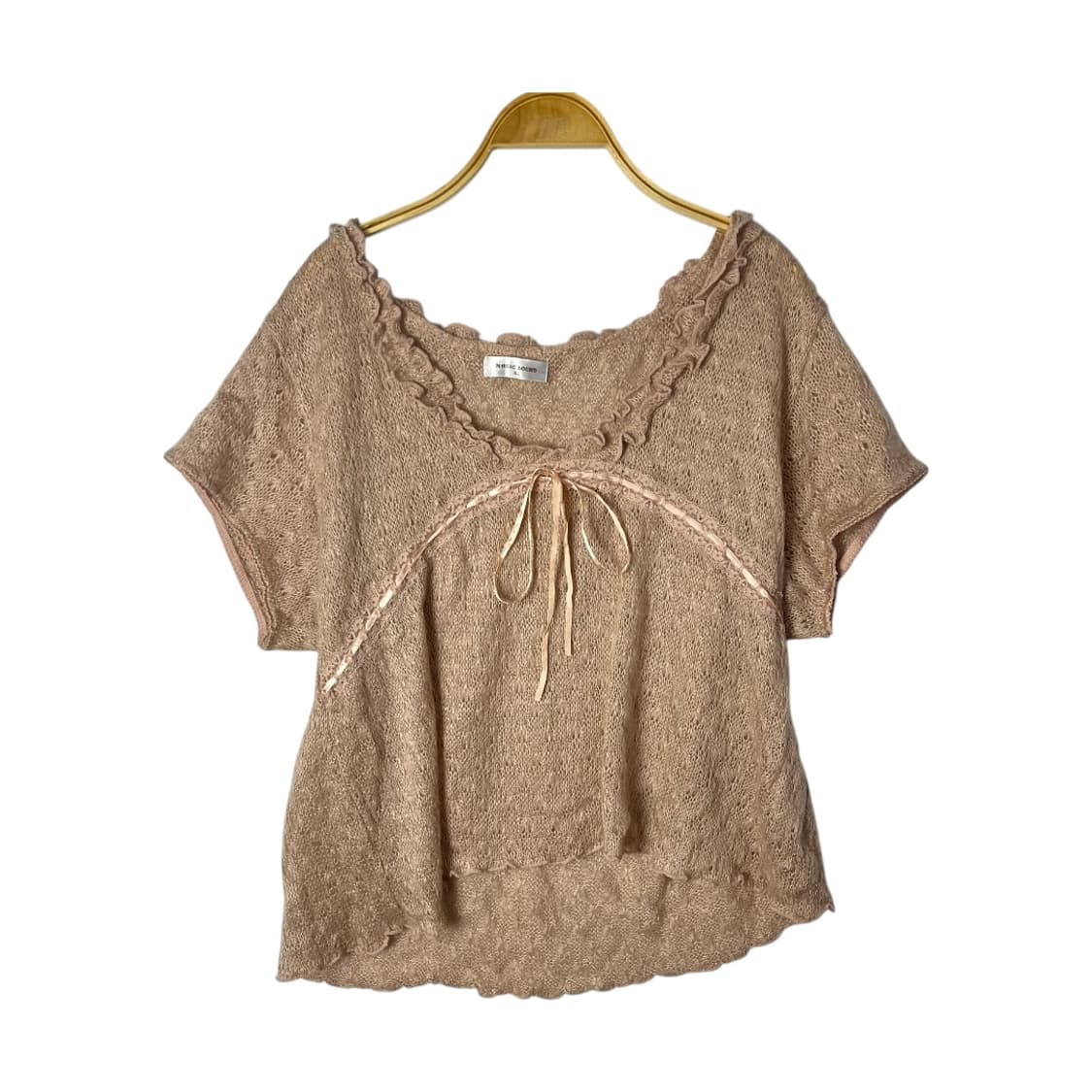 [JPN] 빈티지 크로쉐 레이어드 하프 니트 상품이미지1