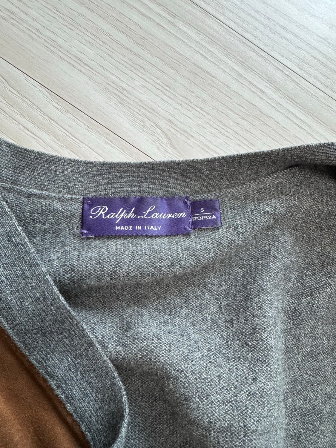 랄프로렌 퍼플라벨 스웨이드 가디건 판매 상품이미지4