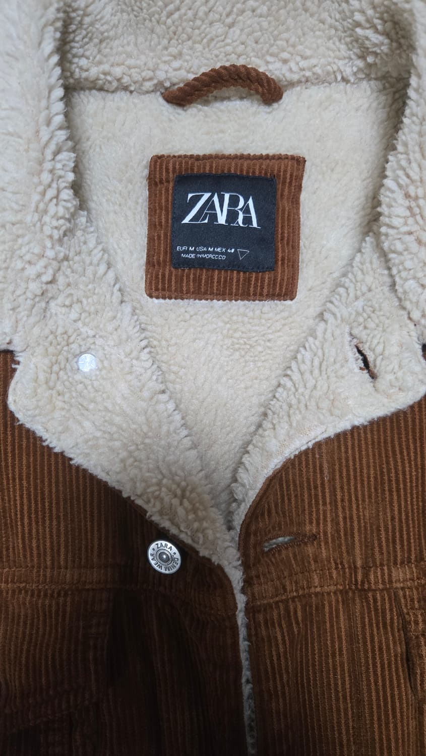 (ZARA)자라 코듀로이 쉐르파 트러커 자켓, 남성겨울자켓 상품이미지4