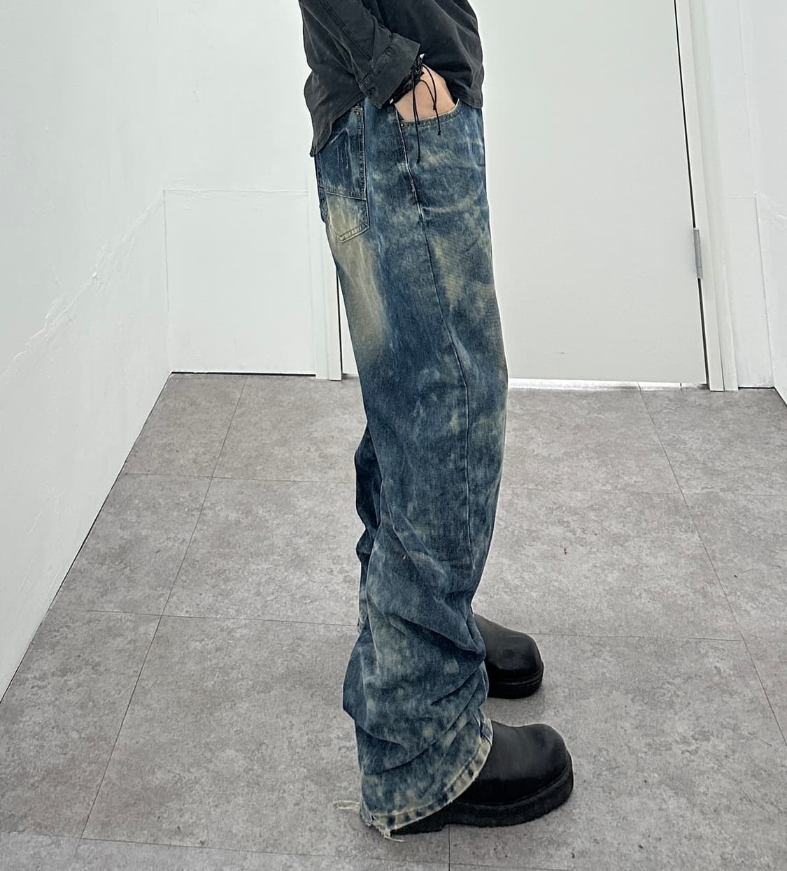 NONE vintage bleach washing denim 상품이미지4