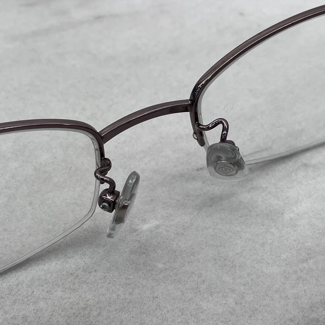 C80 EYESPAX 유광 브라운 소프트 스퀘어 반무테 안경 상품이미지4