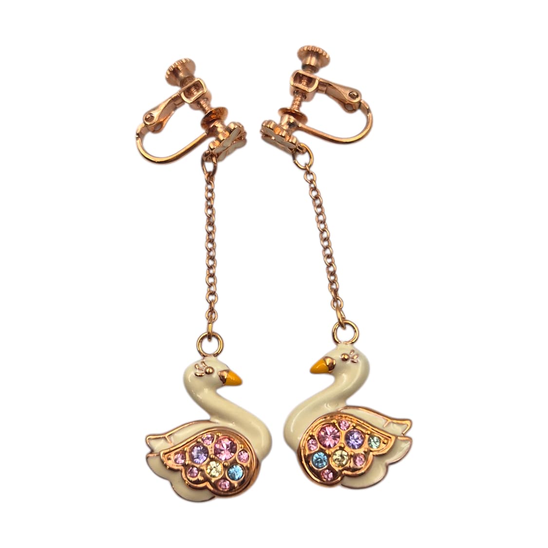 05s 안나수이 나비 백조 드랍 큐빅 이어클립 상품이미지2