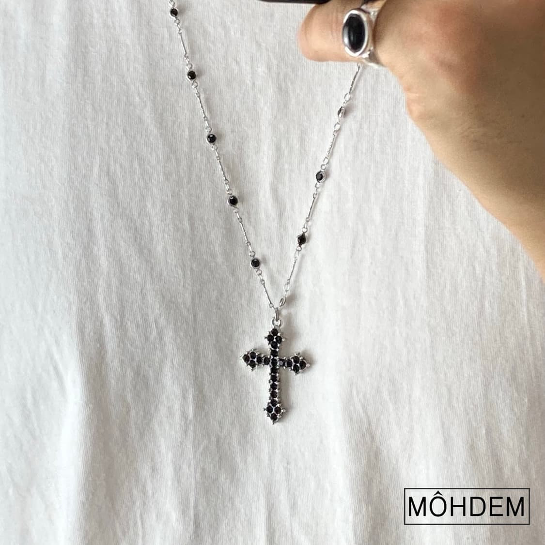 [Unisex] 원석 크로스 체인 목걸이 상품이미지6