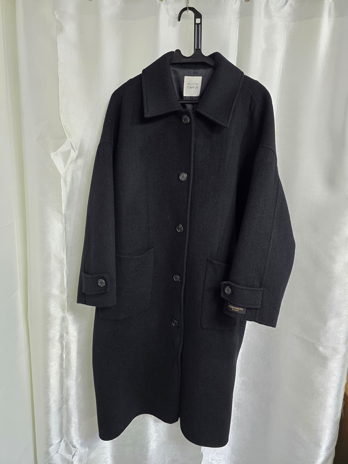 스튜디오톰보이 블랙 캐시미어 코트 (1967) 상품이미지1