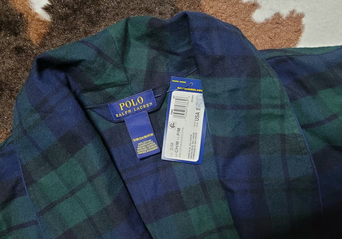 (새제품)폴로 랄프로렌 남성용 타탄체크 로브 M 상품이미지2