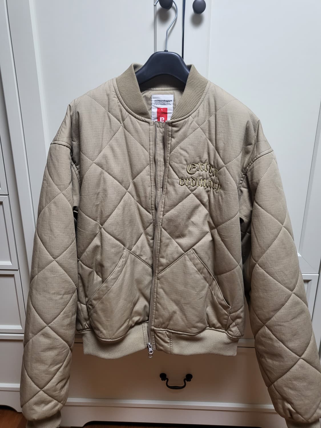 엑스트라오디너리 퀼팅 자켓 점퍼 깔깔이 베이지 카키 상품이미지5