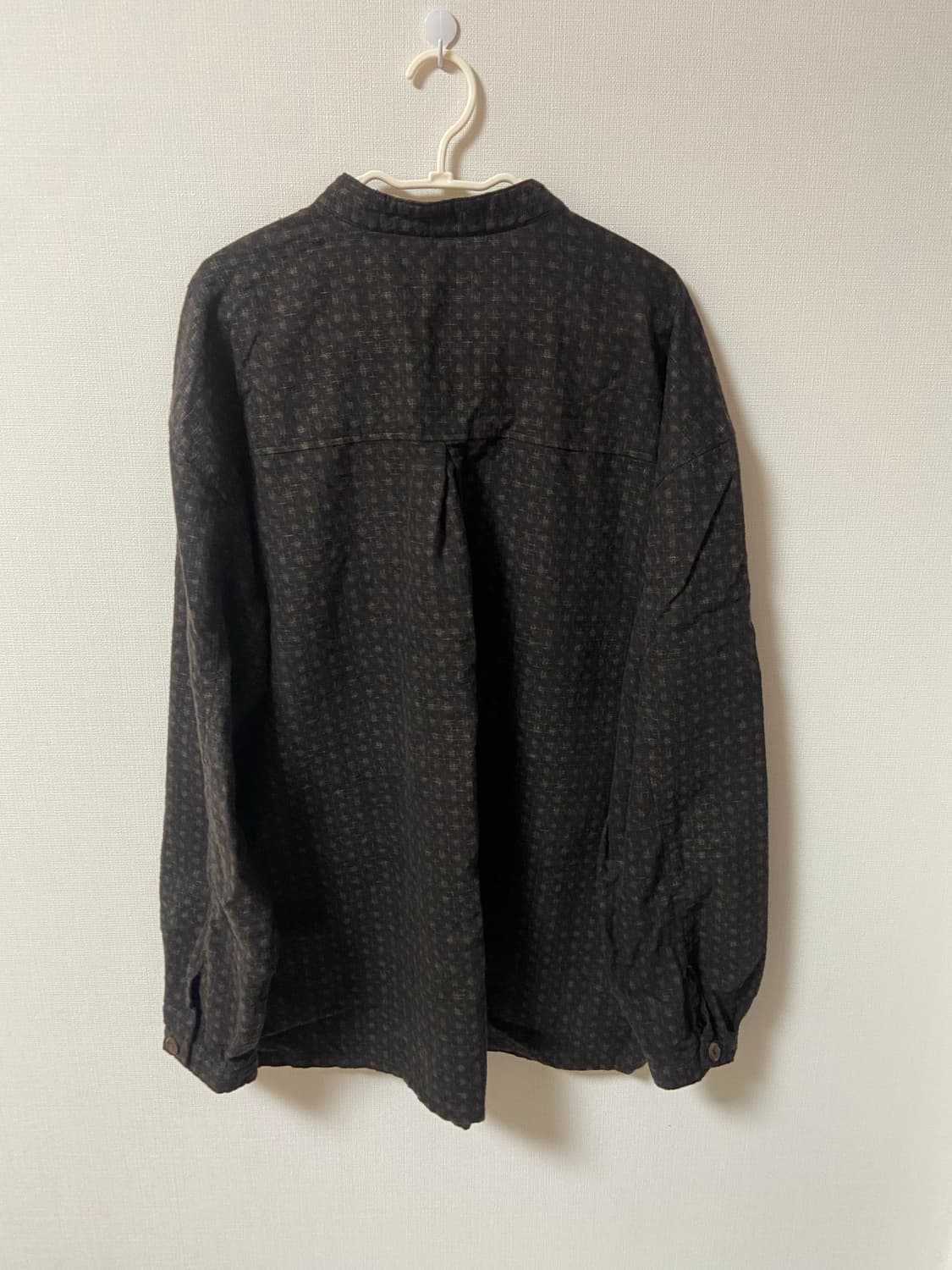 일본 빈티지 모리걸 하구미 체크 단추포인트 오버핏셔츠 상품이미지6