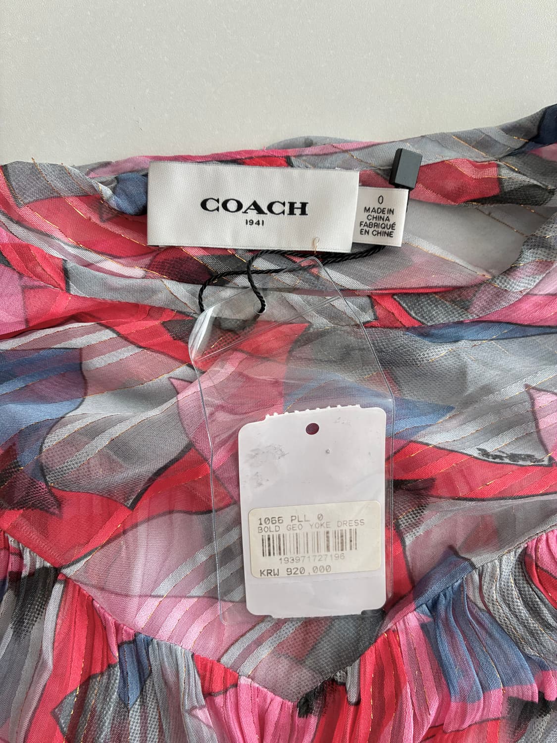 0) 새상품 코치 COACH 요크넥 원피스 상품이미지5