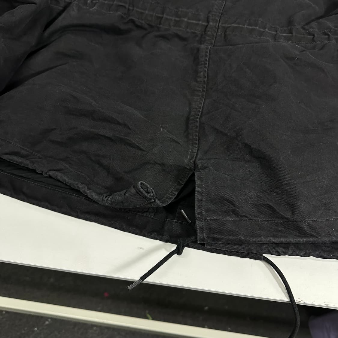 XL 라퍼지스토어 블랙 오버핏 3M내피 퍼리스트링 야상점퍼 상품이미지6