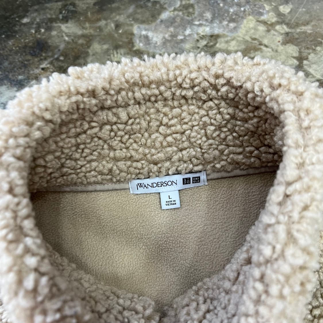 L) JW 앤더슨 X유니클로 양털 플리스 자켓 뽀글이 후리스 상품이미지3