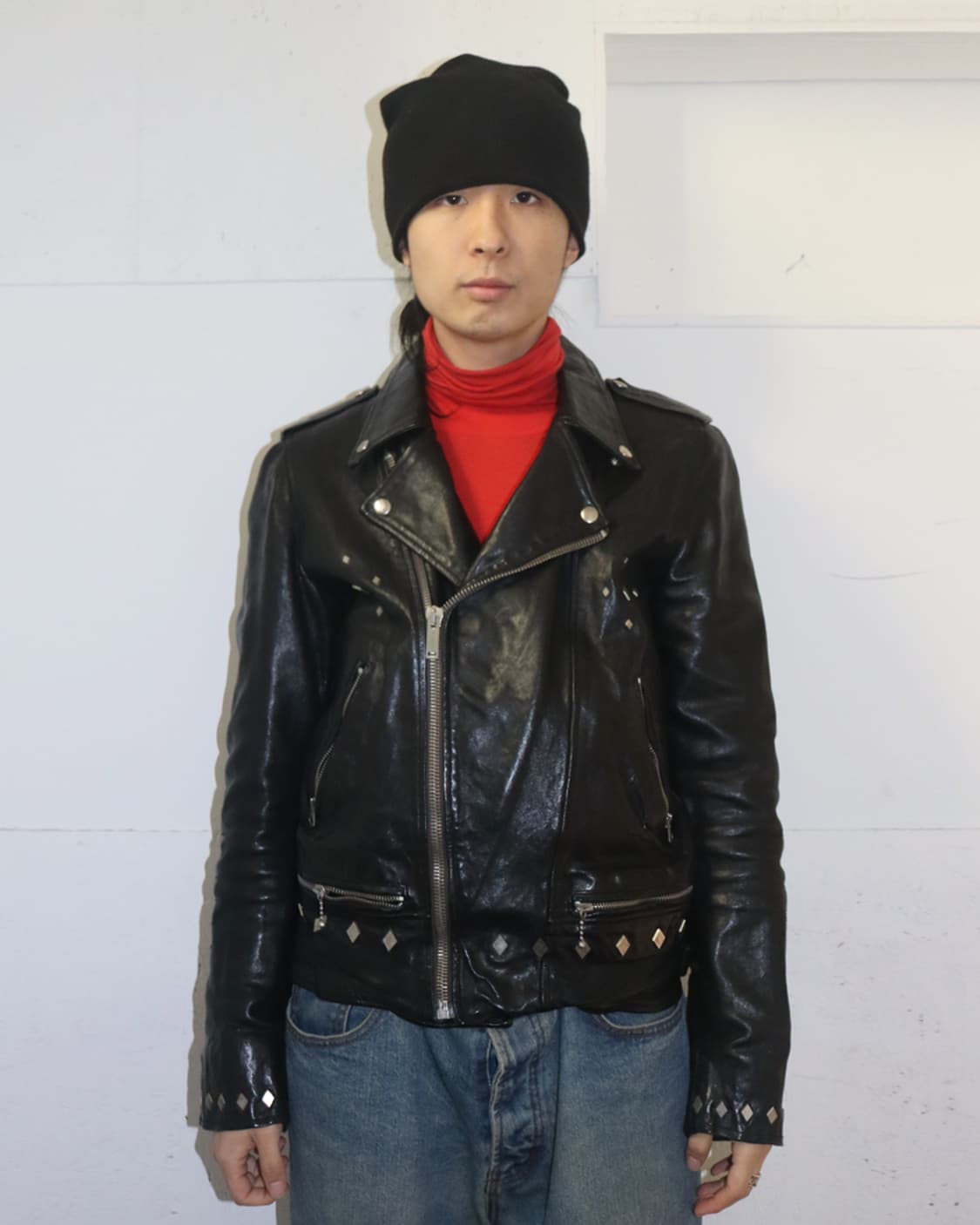 골든구스 스터드 바이컷 자켓 블랙 상품이미지1