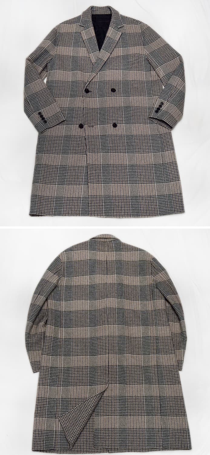 질스튜어트 뉴욕 글렌체크 울캐시미어 핸드메이드 코트 (100+) 상품이미지2