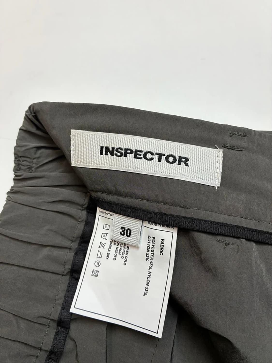 인스펙터 INSPECTOR 나일론 투턱 와이드 팬츠 PN5218 상품이미지8