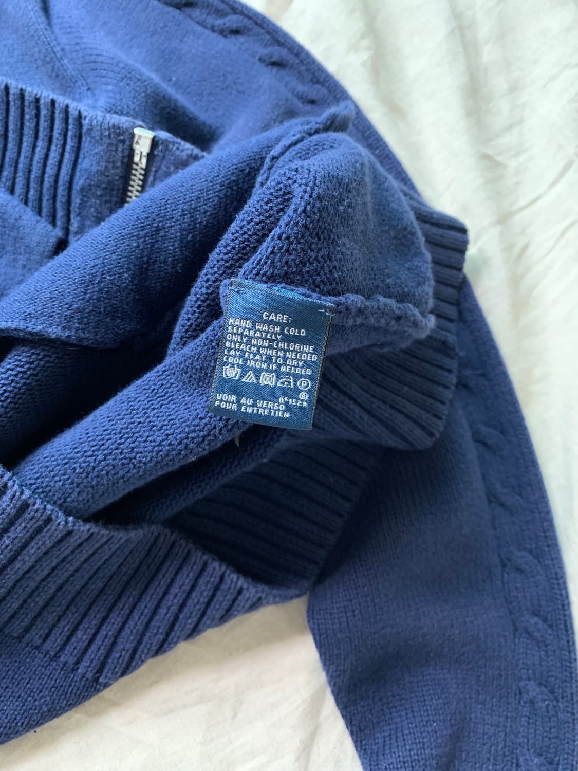 폴로 랄프로렌 포니 로고 네이비 니트 집업 상품이미지9