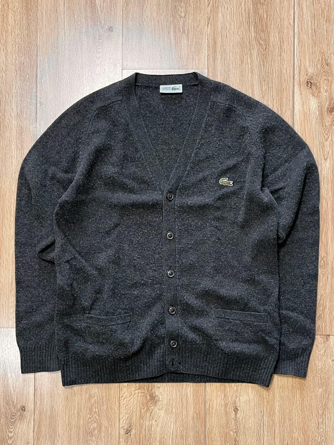 택포) Made JP 라코스테 재팬 빈티지 울 니트 가디건 상품이미지2