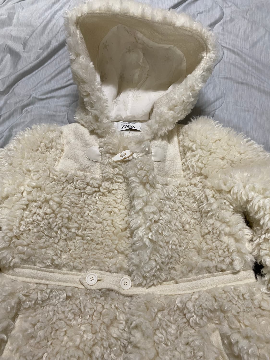 ZARA 자라 뽀글이 테디베어 여성 후드 코트 자켓 55 상품이미지5