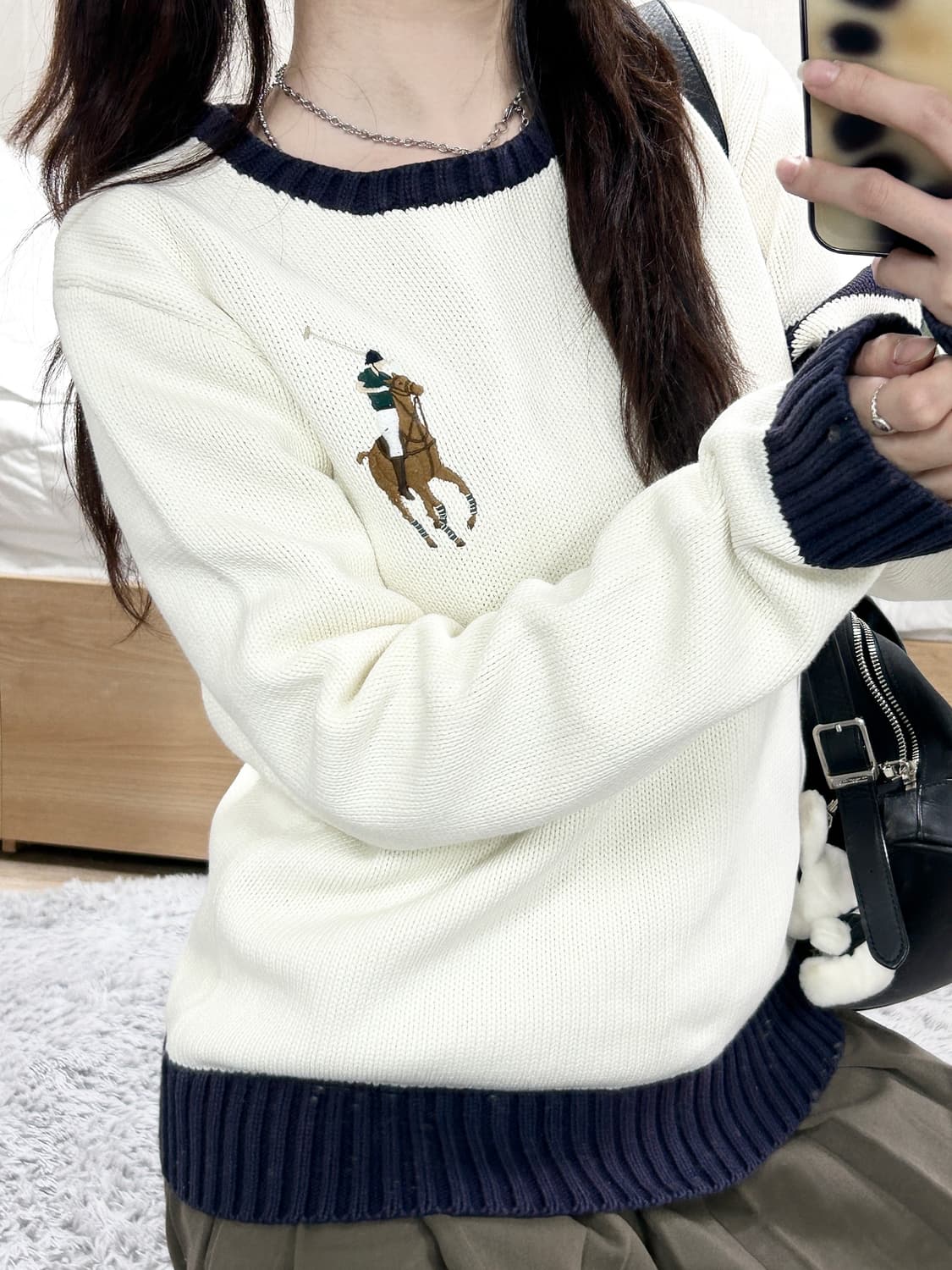 폴로 빅포니 크림 니트 상품이미지3