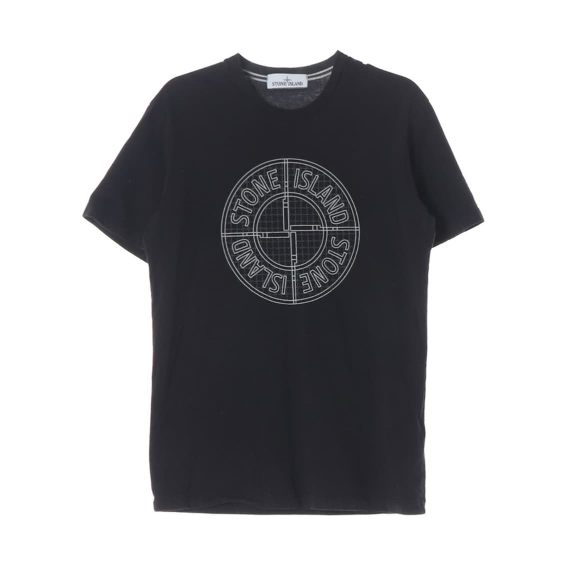 스톤아일랜드 빅 컴파스 로고 블랙 반팔 M 상품이미지1