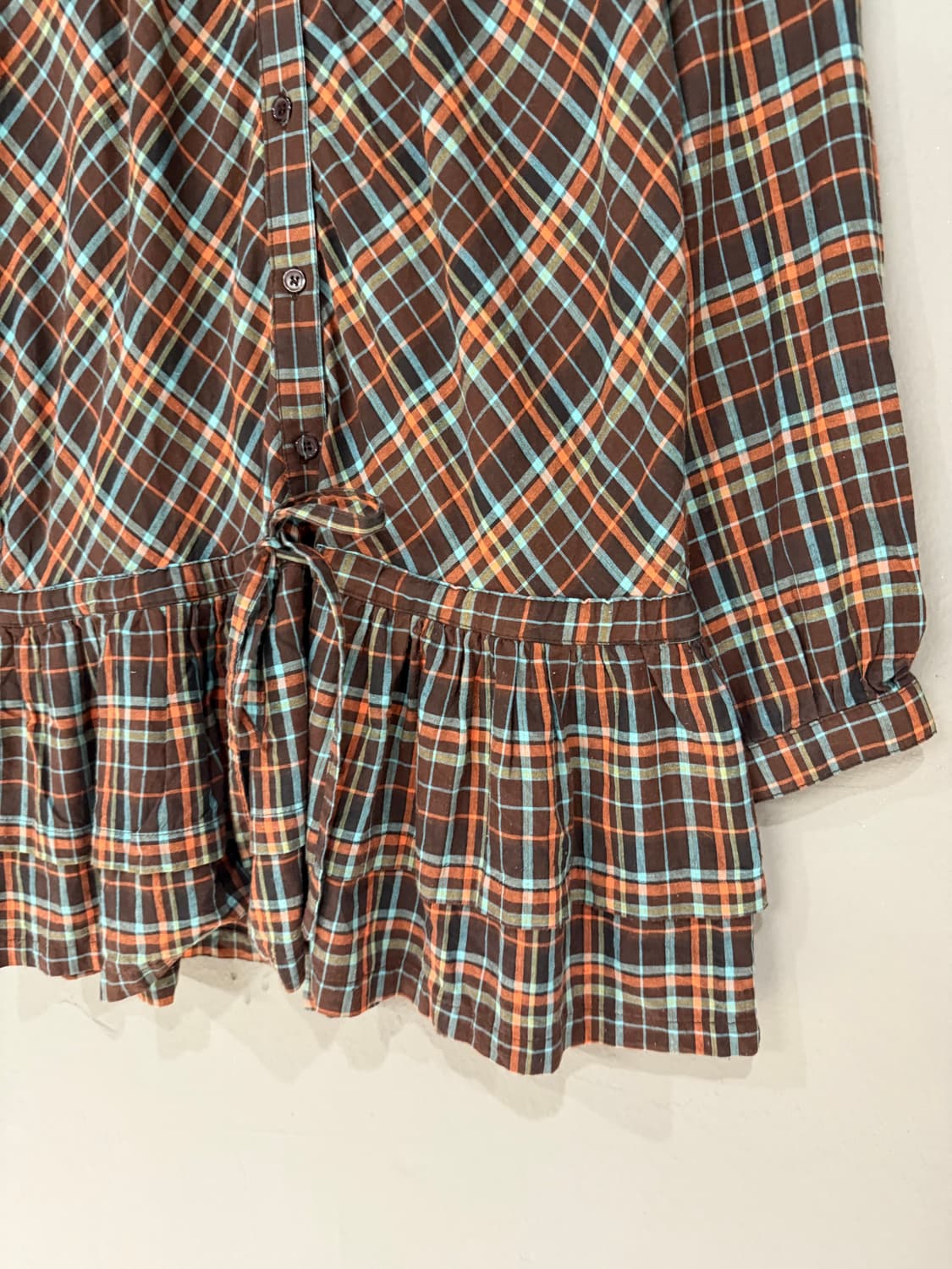 check pattern can-can detail shirt 상품이미지6