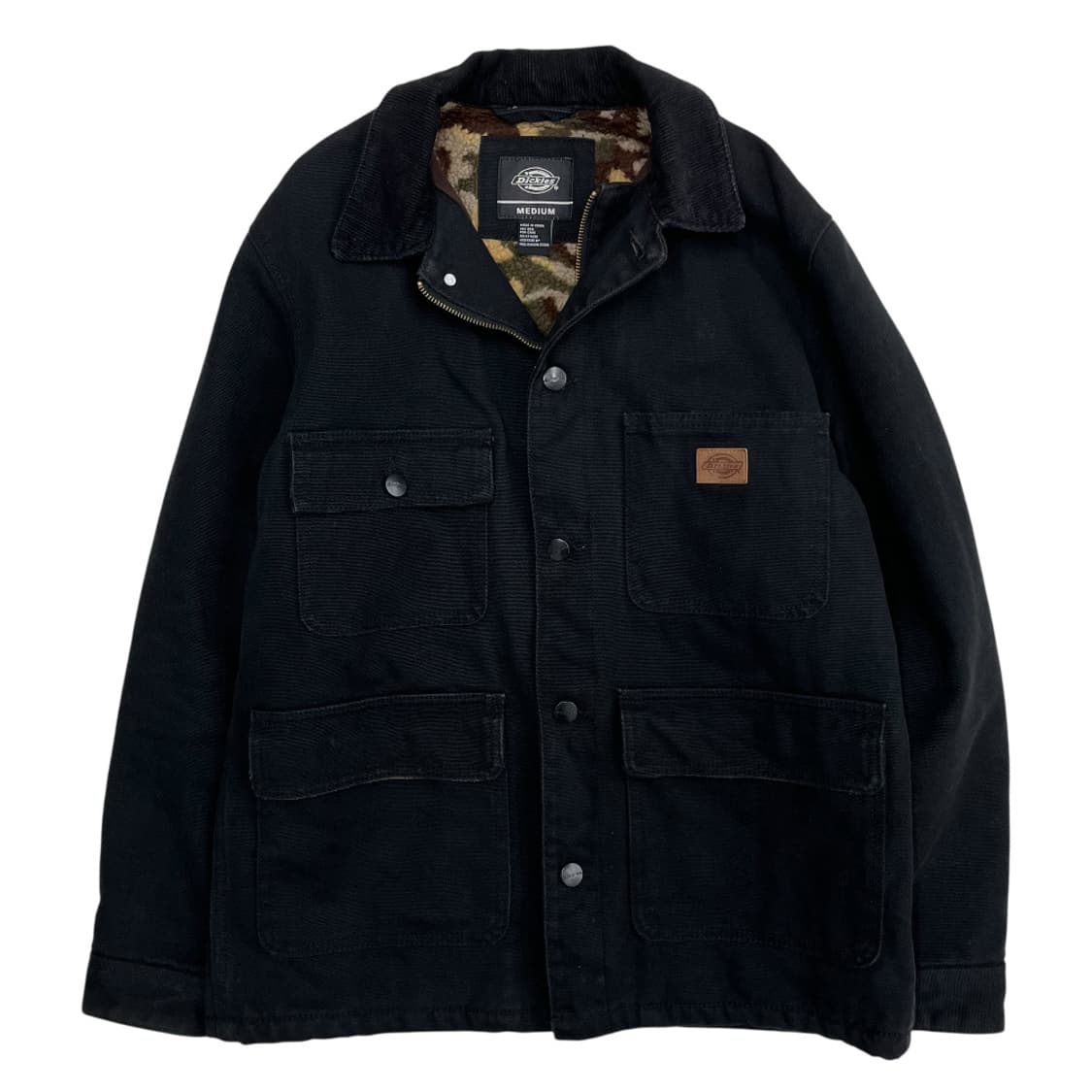 디키즈 포켓로고 카모 뽀글이 블랙 워크자켓 M 상품이미지2