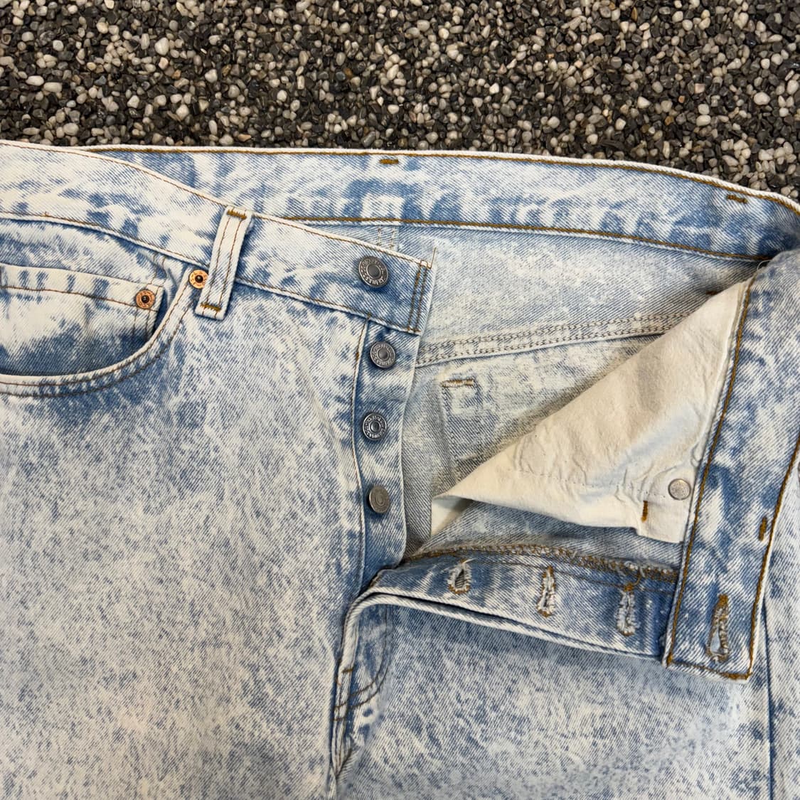 90s 리바이스 501 블리치 워싱 데님 made in USA (32) 상품이미지2