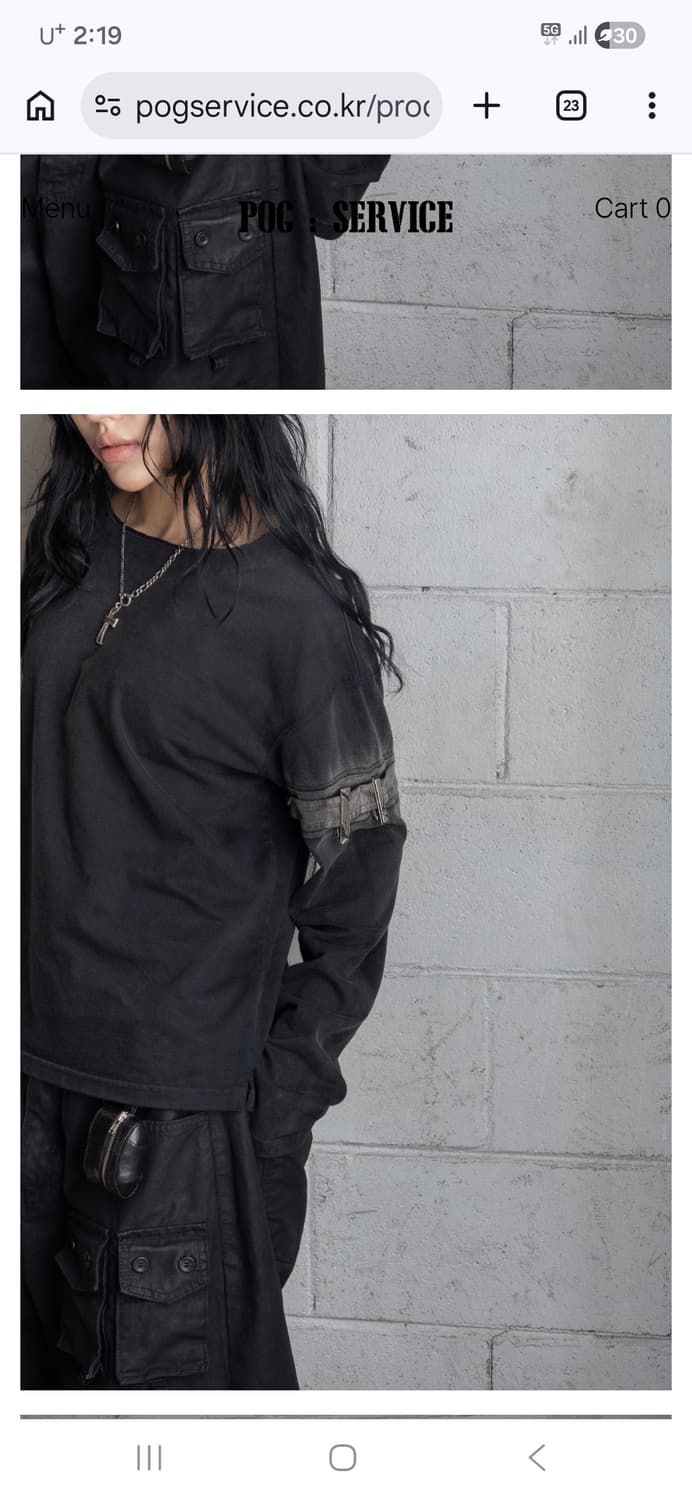 <구매, 2사이즈> - Pogservice 빈티지 시스템 롱슬리브 상품이미지3
