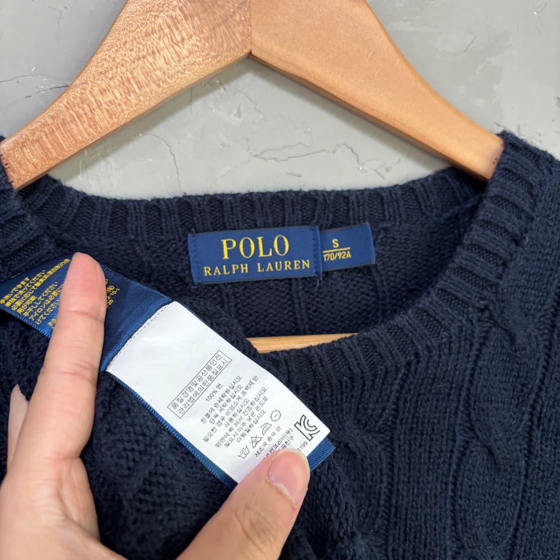폴로 랄프로렌 꽈배기 니트 네이비 상품이미지3