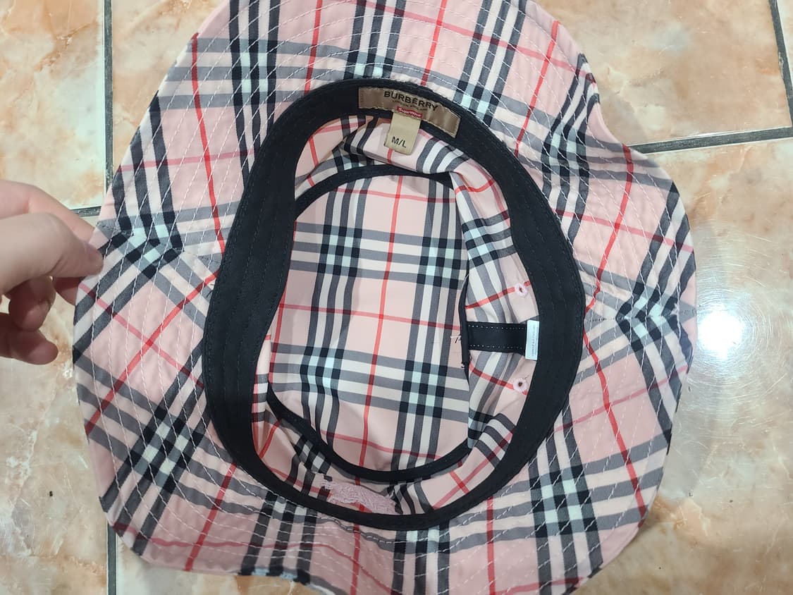 슈프림 버버리 크러셔 핑크 22SS 버킷 상품이미지5