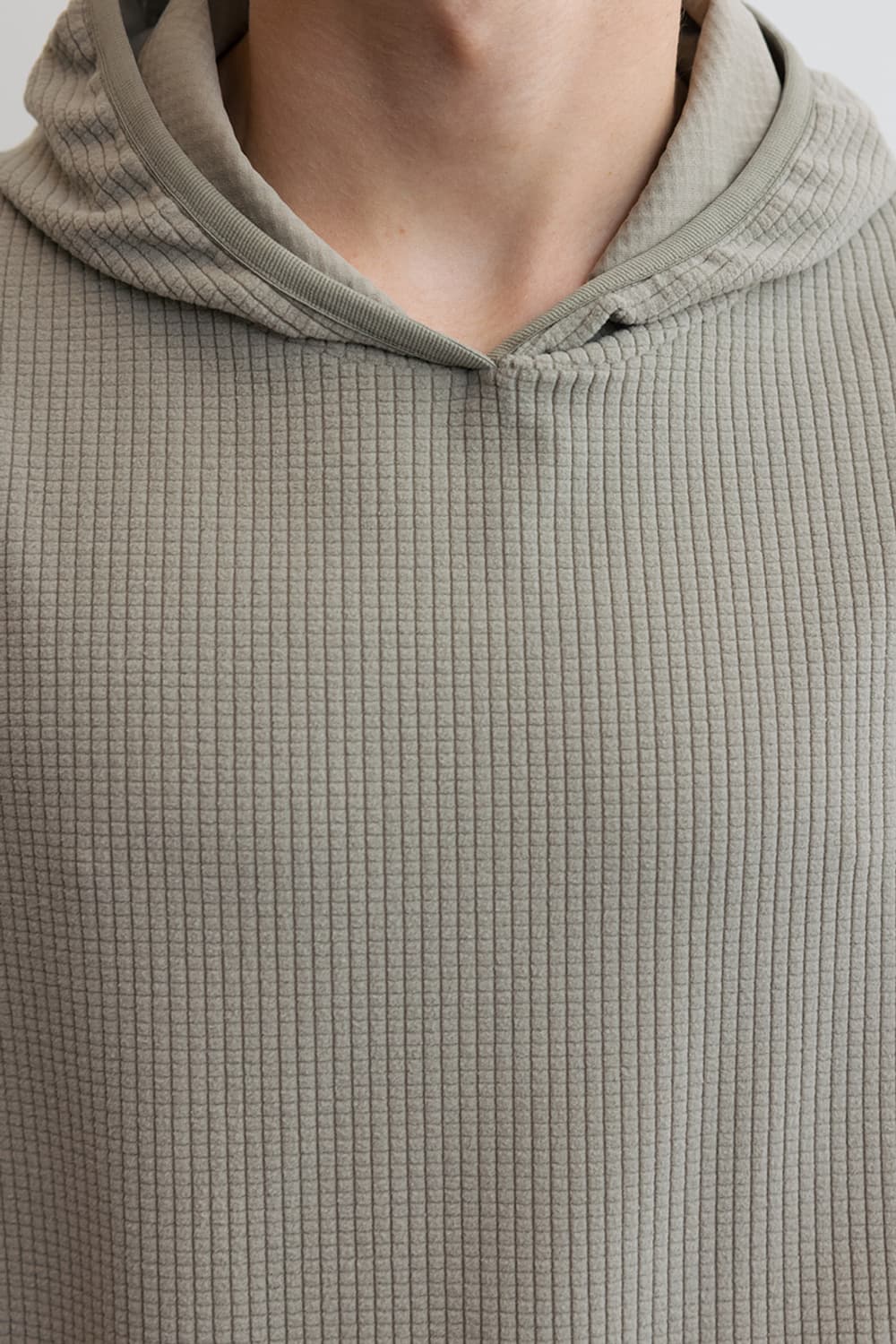 르셉템버 와플 니트 풀오버 후디 세이지 그린 48 (새상품) 상품이미지7