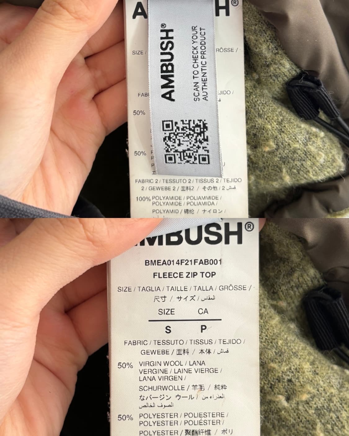 AMBUSH 앰부쉬 투톤 플리스 풀집 자켓 상품이미지10