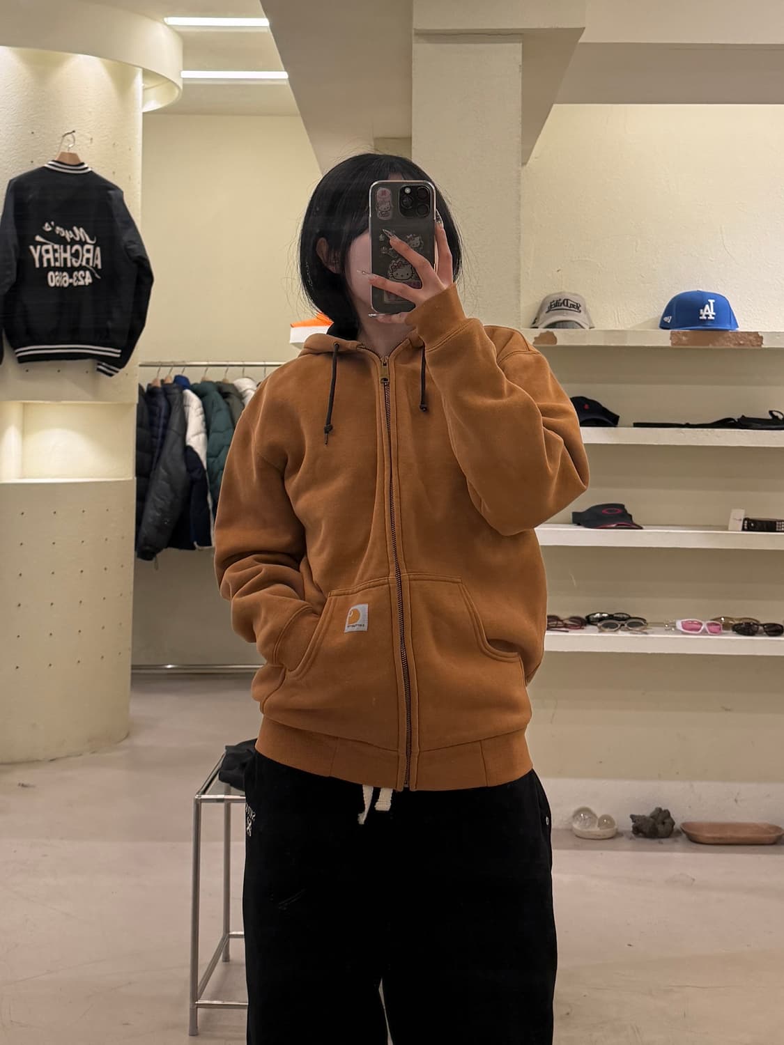 칼하트 브라운 미드웨이트 후드 집업 U804 상품이미지1