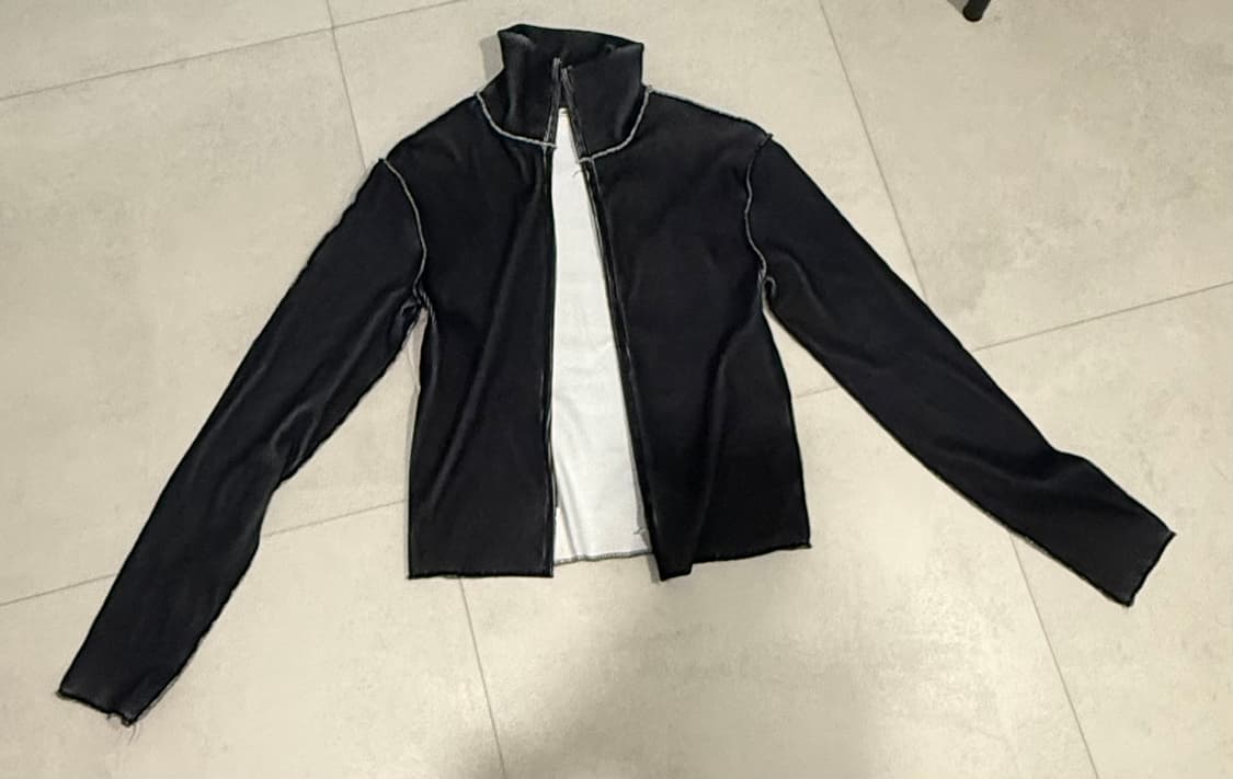 Lecyto 레씨토 니트집업 RIBBED PRINT KNIT ZIP UP 상품이미지2