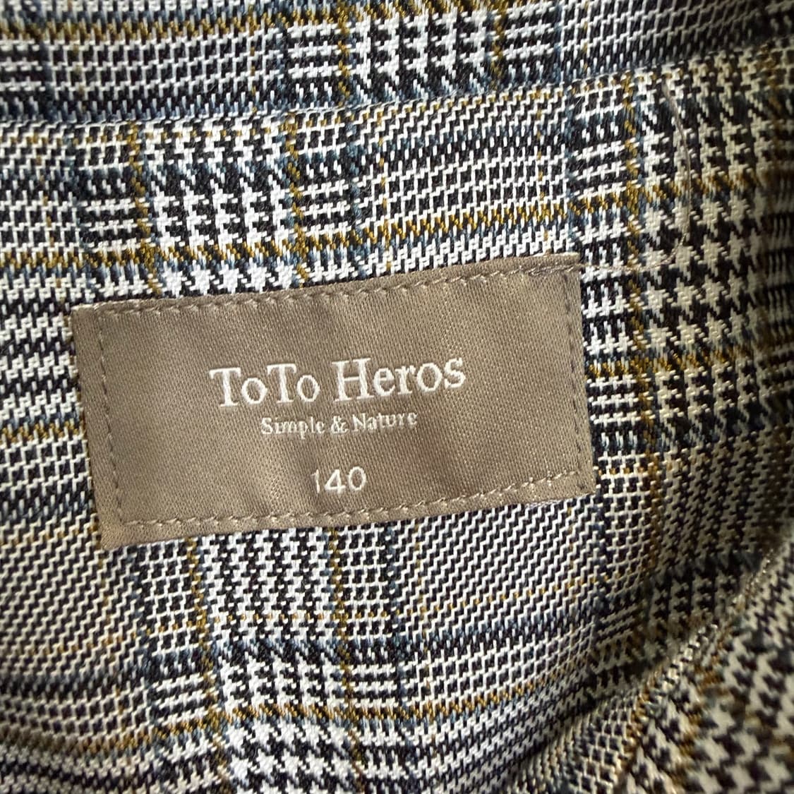 140 토토히어로즈 키즈 체크 코트 0403T 상품이미지3