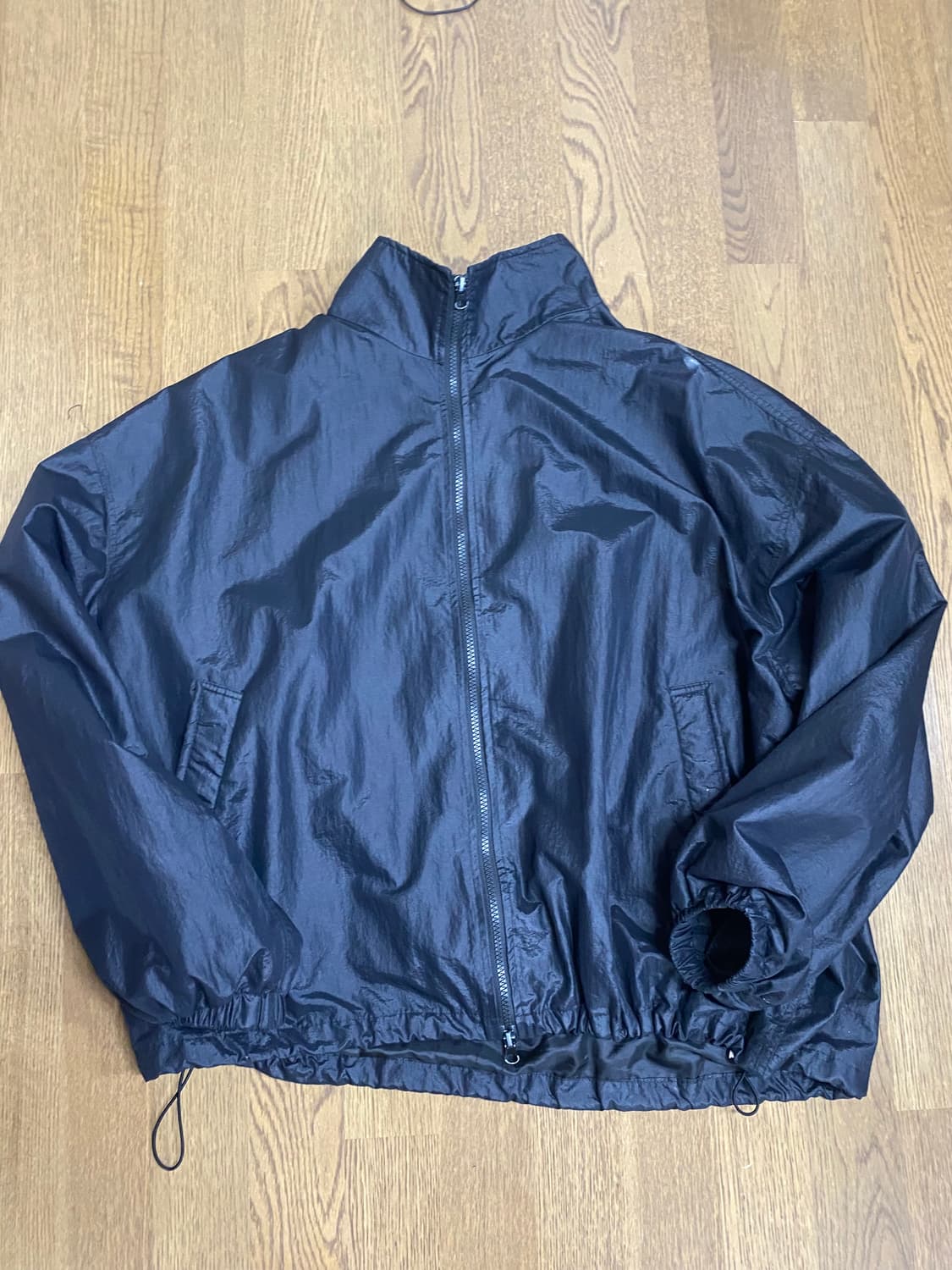 나일론 바람막이 자켓 블랙 os 상품이미지1