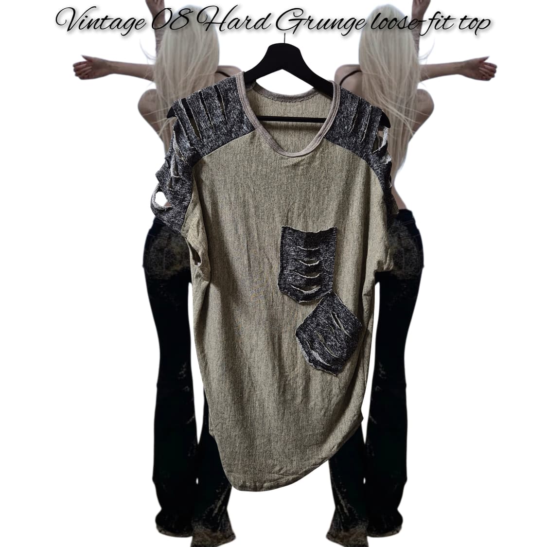 Vintage 08 Hard Grunge loose-fit top 상품이미지1