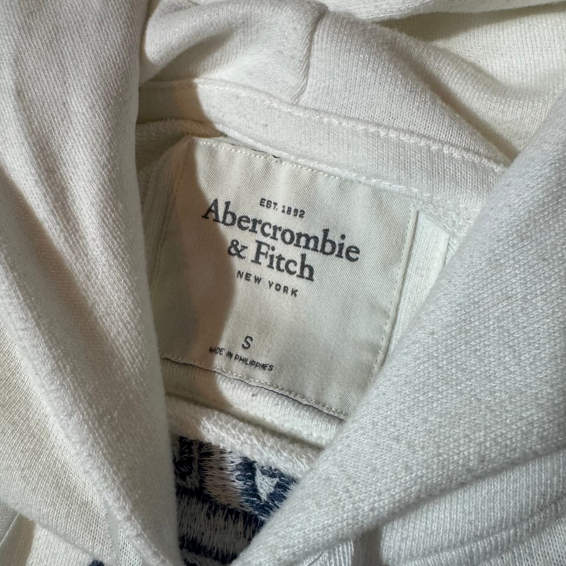 Abercrombie & Fitch 아이보리 로고 후디 상품이미지3