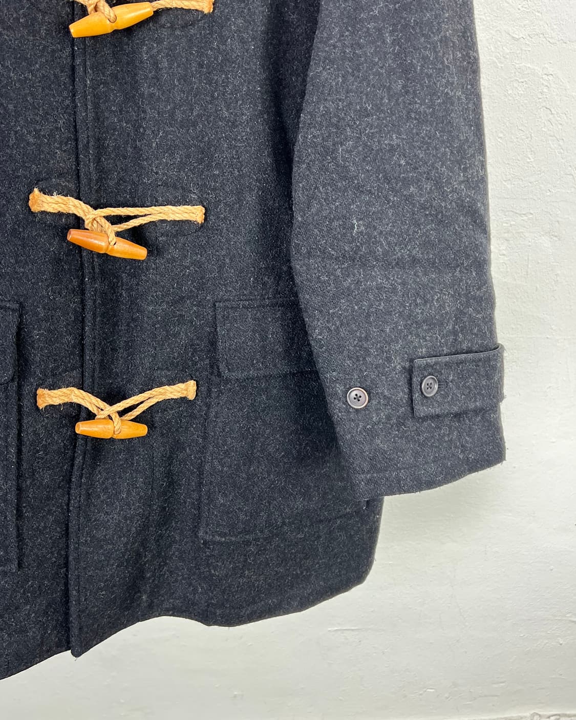 폴로 랄프로렌 차콜 로프 토글 스냅 후디 울 더플 코트 상품이미지5