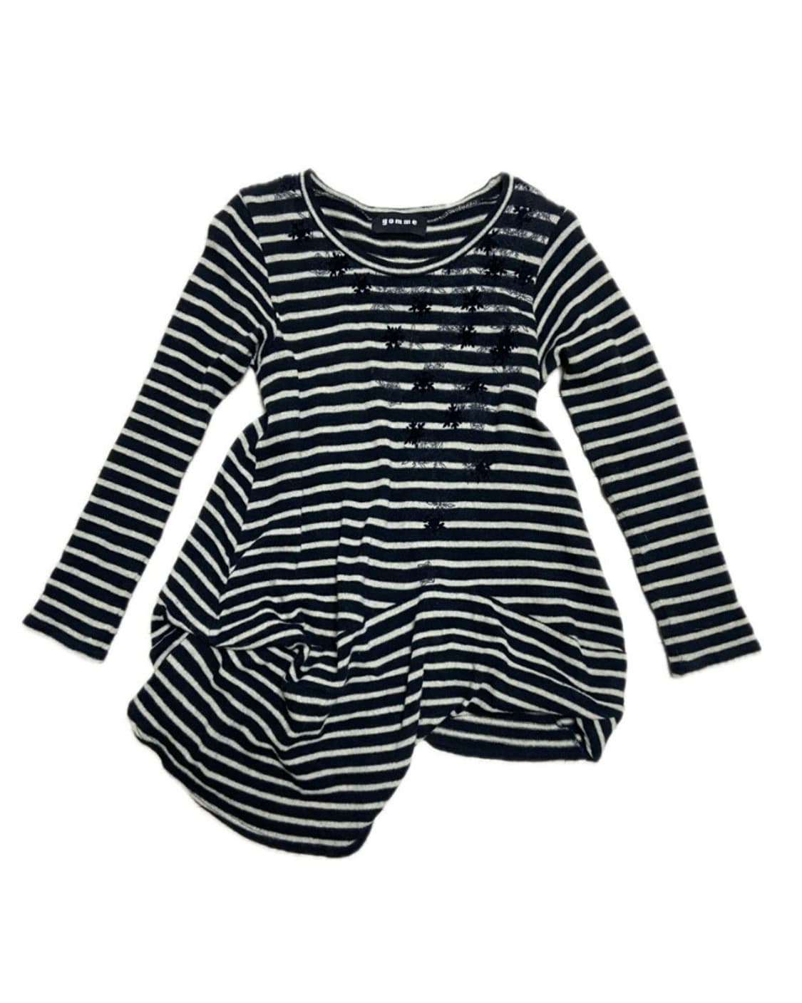 Gomme 고무 드레이프 스트라이프 니트 상품이미지5