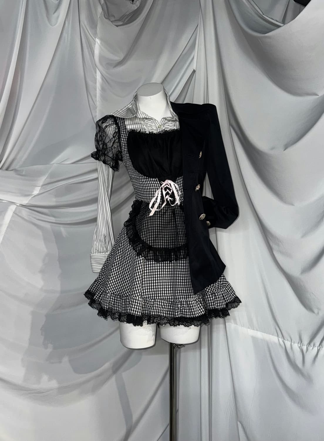 세실맥비 미와코깔 무채색 히메 키치 코디세트  상품이미지7